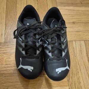 Puma Kids Black and White Soccer Cleats Boys  1